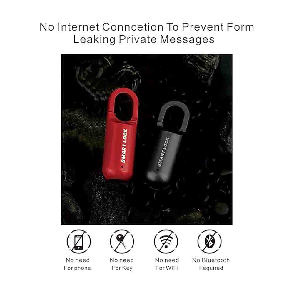 Mini Smart Fingerprint Padlock – Biometric USB Rechargeable Keyless Lock
