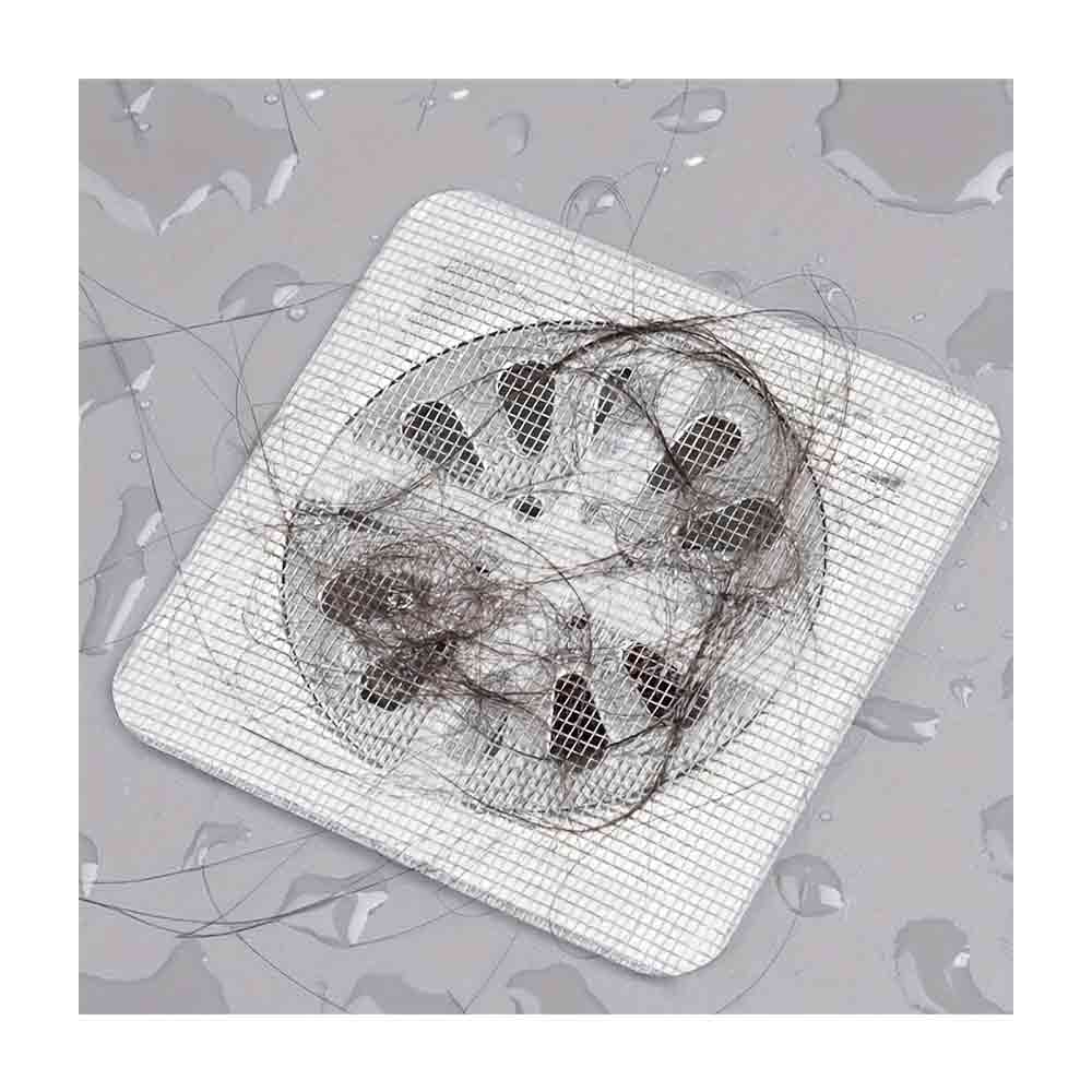 (10Pcs) Disposable Shower Drain Cover Hair Catcher Shower Drain Mesh Stickers, Bathroom, Laundry, Bathtub, Kitchen Shower Drain Floor Sink Strainer Filter Mesh