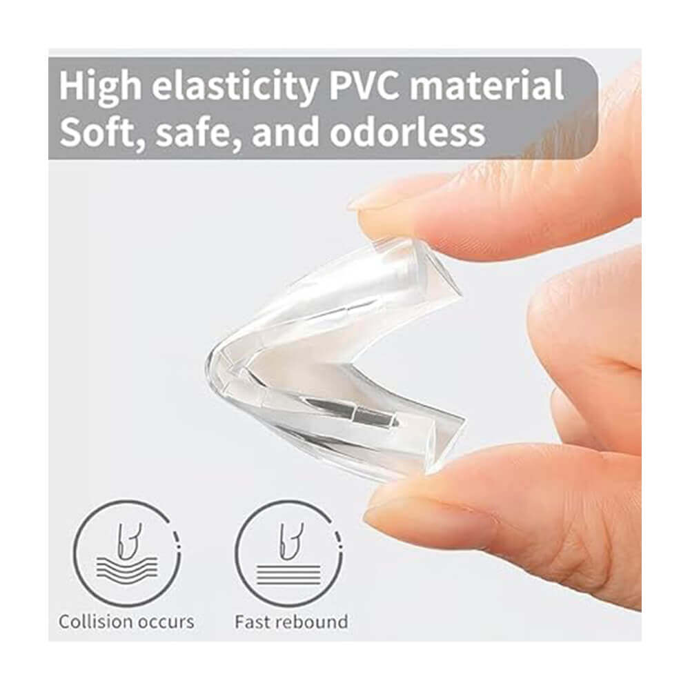 Transparent Silicone Corner Protector for Baby Safety | Table Edge & Furniture Corner Guards | Shock-Absorbing Baby Proofing Bumpers | Soft Cushion for Sharp Edges | Pack of 4