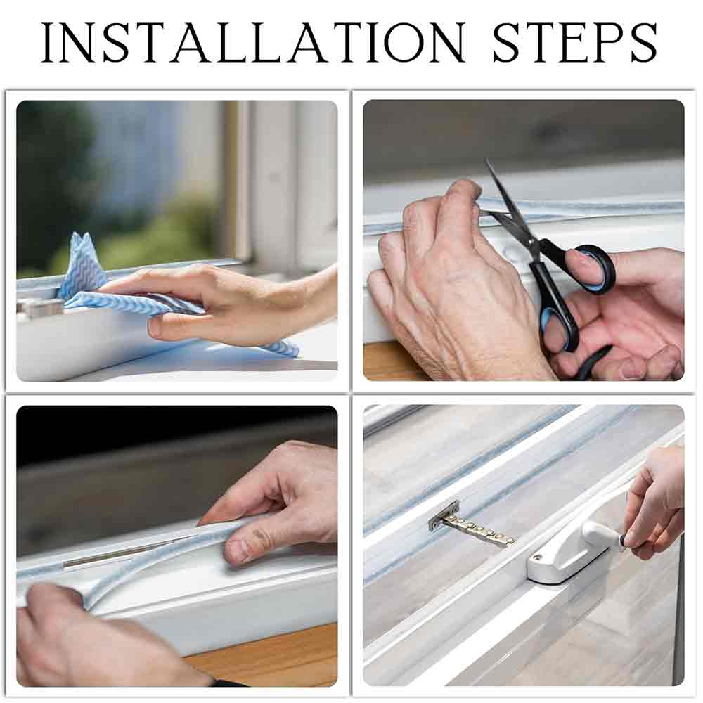 Weather Stripping Brush for Sliding Windows/Doors Frame Side,Pile Self Adhesive Weatherstrip Seal Strip Sealer Draft Stoppers (16.5ft, (5m), Grey).