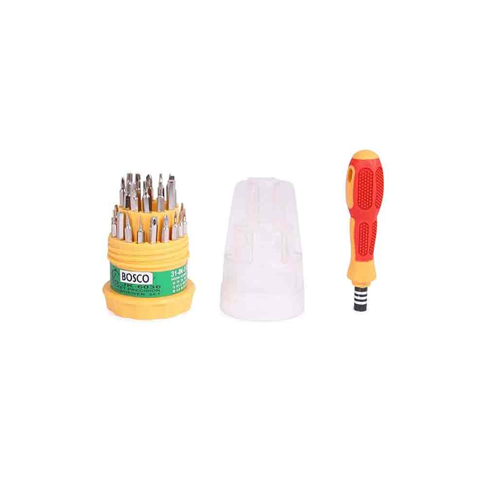 Precision 31 in 1 Repairing Interchangeable Precise Screwdriver Tool Set Kit with Magnetic Holder for Home and Laptop (Multicolour)