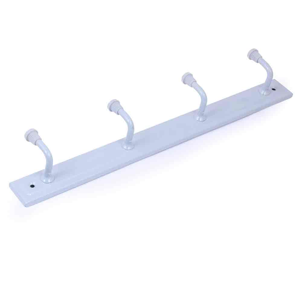 Wall Hooks for Hanging Cloth and Towel Hangers for Wall Hook 4 PIN,Door Hangers,Hook Rail Pack of 2, Ivory