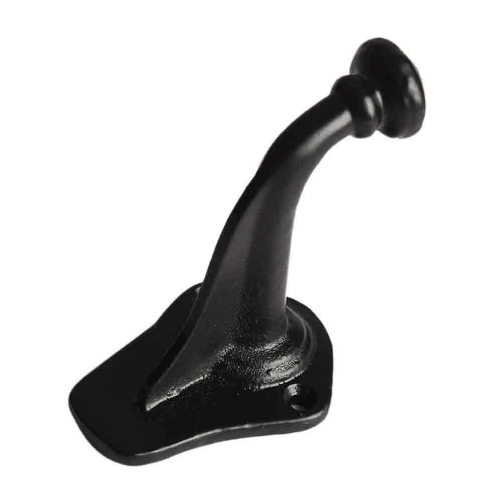 Minimalistic Coat Hook Cloth Holder Bathroom Cloakroom Hook Modern Closet Wall hook Mounted DIY Contemporary Single Matt Black (Pack of 1)