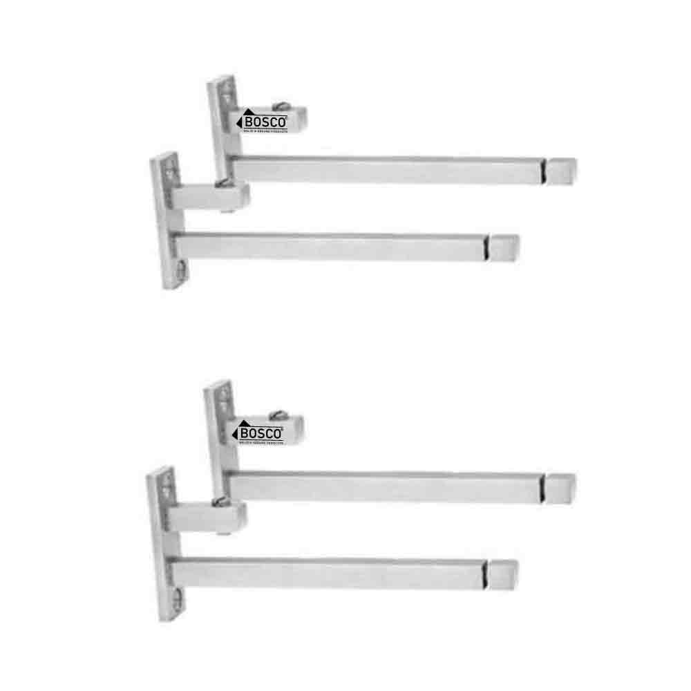Adjustable Stainless Steel F Type Glass Shelf Bracket Square| Customize Your Space with Adjustable Stainless Steel F Type Glass Shelf Bracket Square- 6 Inches- Pack of 6 (10mm)