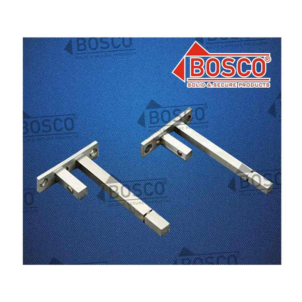 Adjustable Stainless Steel F Type Glass Shelf Bracket Square| Customize Your Space with Adjustable Stainless Steel F Type Glass Shelf Bracket Square- 6 Inches- Pack of 6 (10mm)