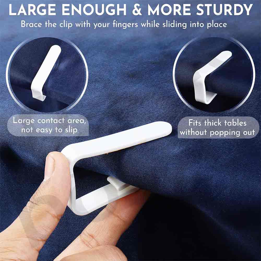 8Pcs ABS Tablecloth Clips – Windproof Table Cover Clamps for Dining Table | Table Cloth Holders for Home, Picnic, Parties, Restaurants | Rust-Proof, Easy Fit (7.5x4.5 cm)