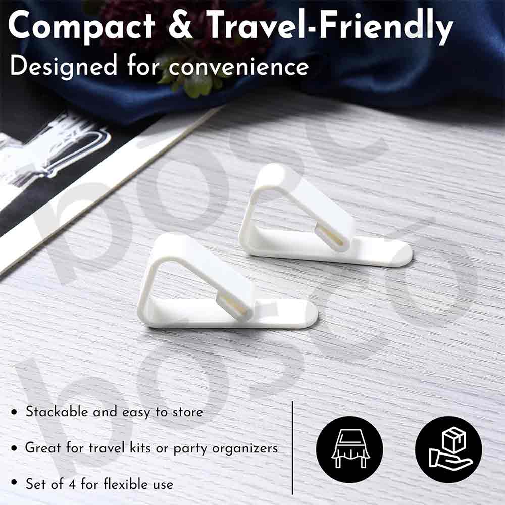 8Pcs ABS Tablecloth Clips – Windproof Table Cover Clamps for Dining Table | Table Cloth Holders for Home, Picnic, Parties, Restaurants | Rust-Proof, Easy Fit (7.5x4.5 cm)