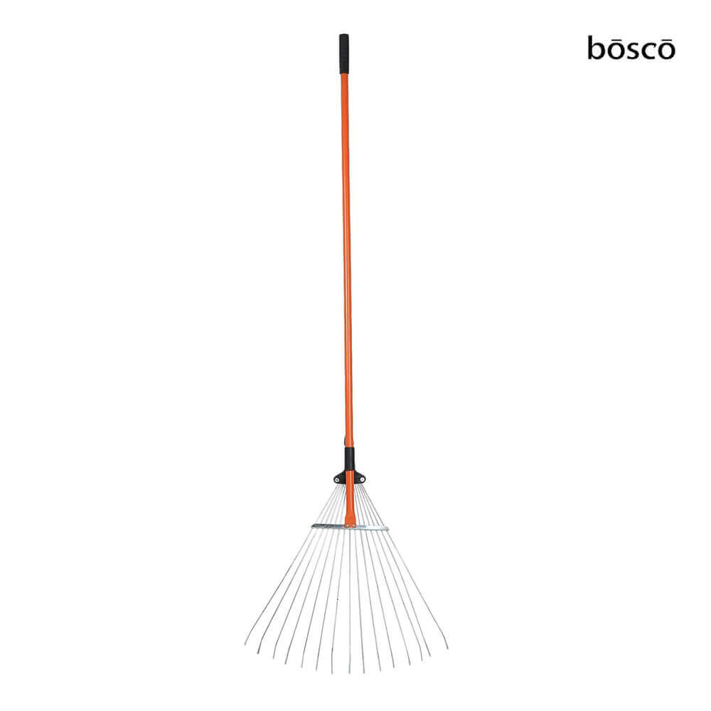 Telescopic Garden with Adjustable Handle (49 to 64 Inch) | Heavy-Duty Alloy Steel Leaf Rake for Lawn, Yard & Garden Cleanup | Extendable Metal Rake for Leaves & Debris Removal