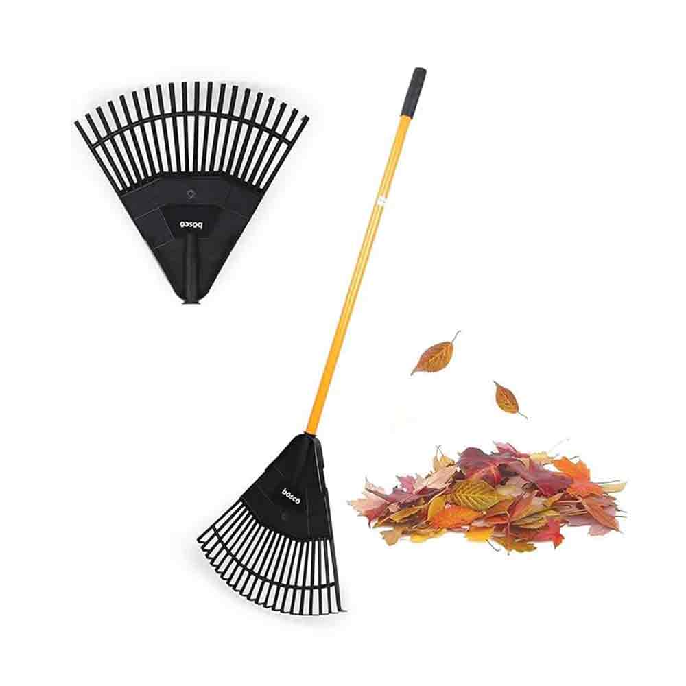 3-in-1 Garden Rake – Heavy Duty Multi-Purpose Landscaping Tool for Raking Leaves, Soil Leveling & Garden Cultivation – Durable Tines with Ergonomic Handle
