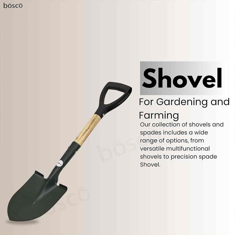 Small Multi-Purpose Shovel for Outdoor, Gardening, Engineering, Camping&Construction Rust-Resistant Steel Blade Compact&Durable Tool for Digging,Lifting,Moving Heavy Duty Shovel with D Handle