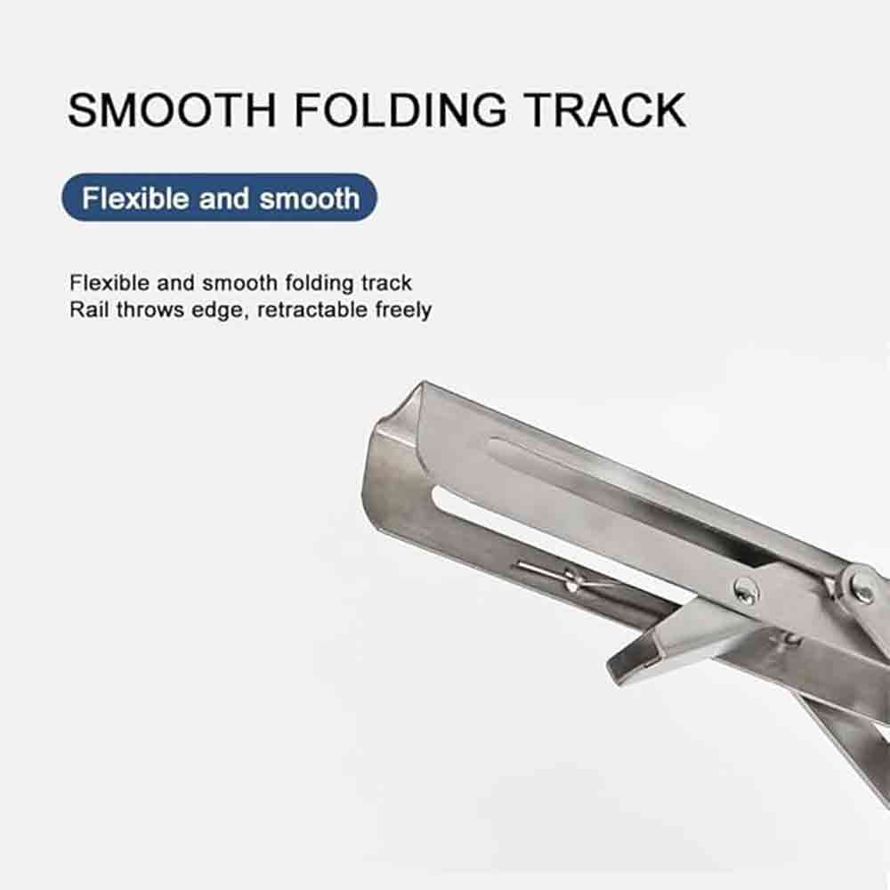Premium 8" Foldable Stainless Steel Racks,Shelf Bracket, l Bracket, Wall Brackets, Wall Angle Bracket, Folding Table Bracket with Fittings for fold Down Steel Table 8"