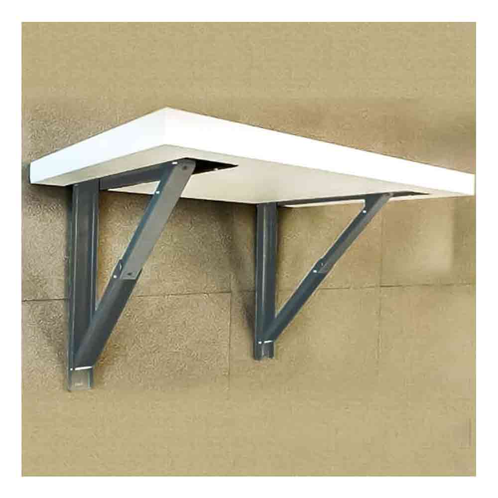 Heavy Duty 12-Inch Foldable Brackets for Wall-Mounted Racks & Tables