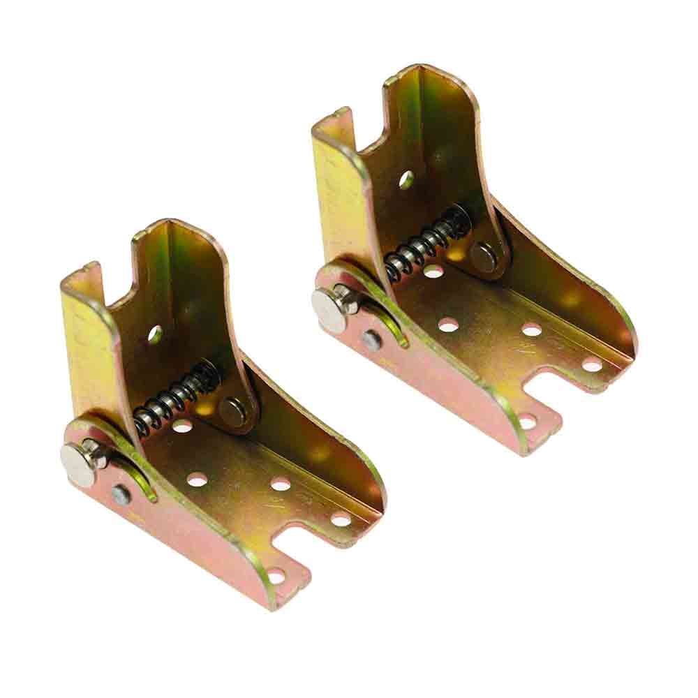 Heavy Duty Self-Locking Hinge Leg Fittings – Foldable Support Angle Brackets for Table Legs, Workbenches, Beds, Garage, Boats, Furniture – Iron – Set of 2 (Color Zinc Finish)