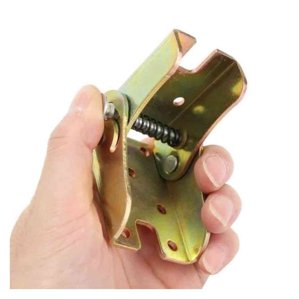 Heavy Duty Self-Locking Hinge Leg Fittings – Foldable Support Angle Brackets for Table Legs, Workbenches, Beds, Garage, Boats, Furniture – Iron – Set of 2 (Color Zinc Finish)