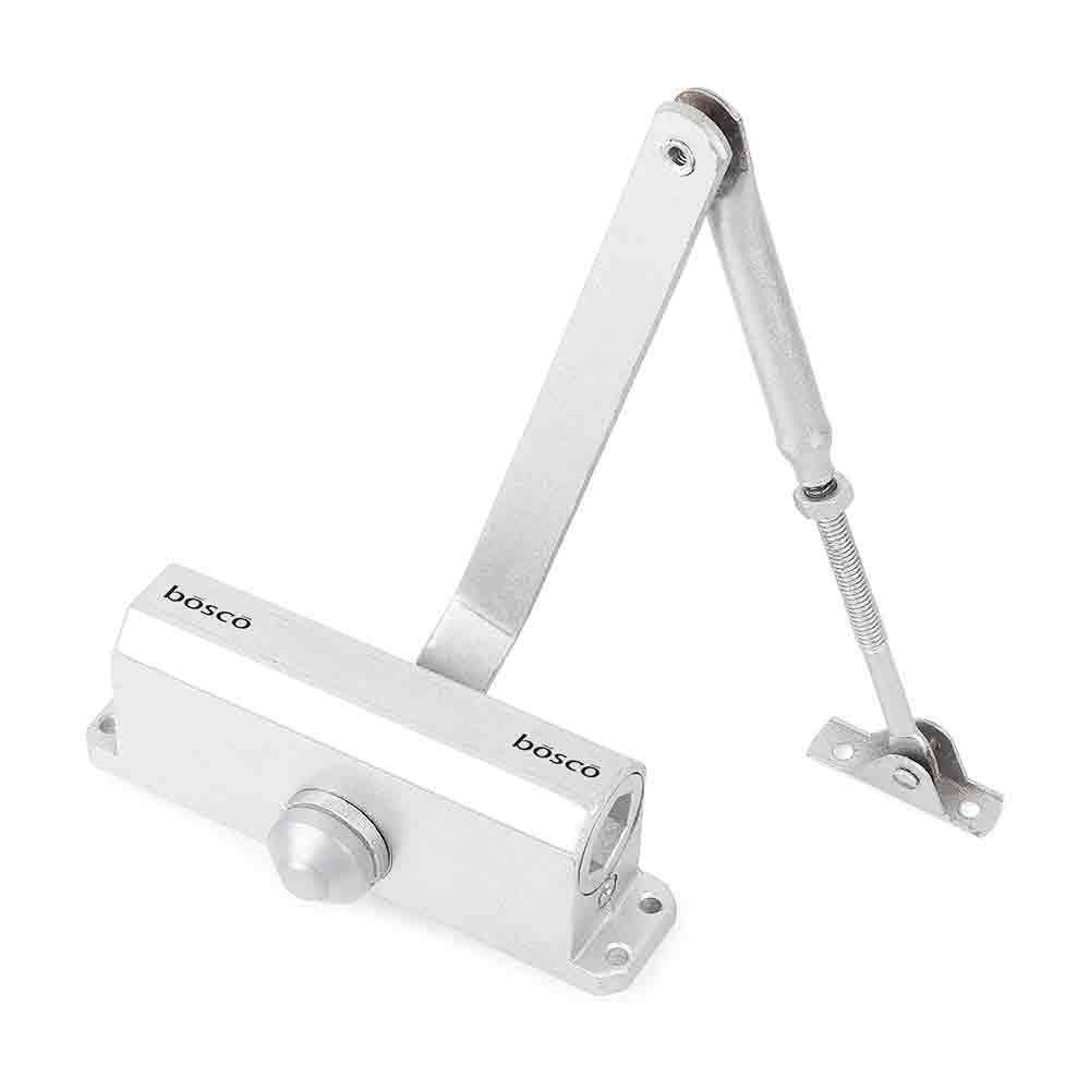 Heavy Duty Aluminium Automatic Hydraulic Double Speed Door Closer | Soft Closing Door Closer for Home and Office |Suitable for Wooden & Aluminium Doors Up to 45 kg colour - (Silver Finish)