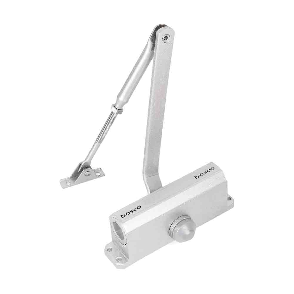 Heavy Duty Aluminium Automatic Hydraulic Double Speed Door Closer | Soft Closing Door Closer for Home and Office |Suitable for Wooden & Aluminium Doors Up to 45 kg colour - (Silver Finish)