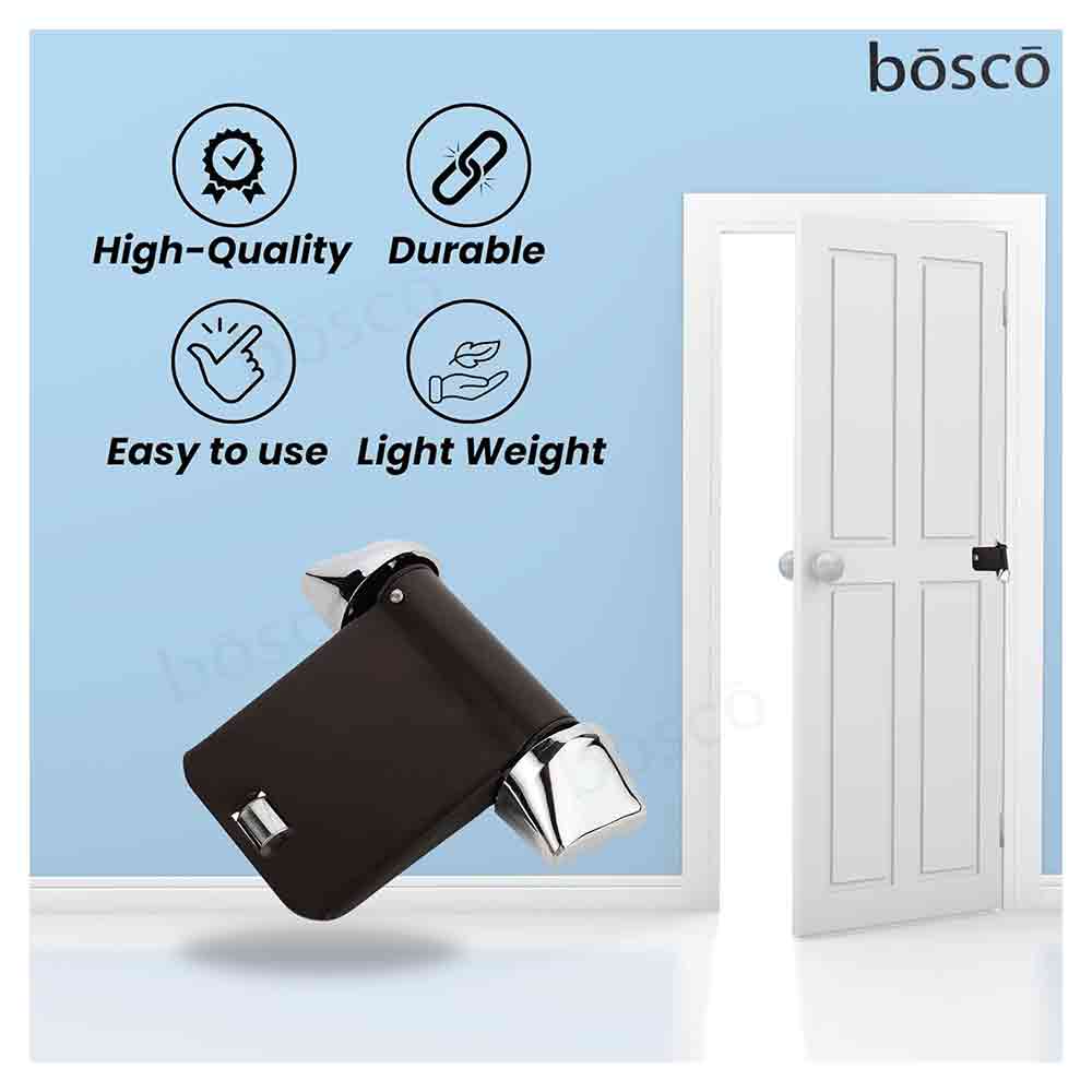 Helix Door Closer – Light Duty Spring Action Door Closer for Wooden, PVC, and Lightweight Aluminum Doors – Ideal for Residential & Commercial Use (Brown, 5 x 4 Inches, Iron Coated)