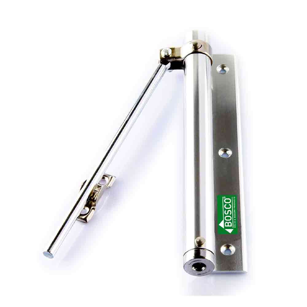Stainless Steel Spring Door Closers for Light Weight Door, Residential/Commercial Purpose with Fitting Set (Color Silver) (Spring Door Closer_1 Pc)