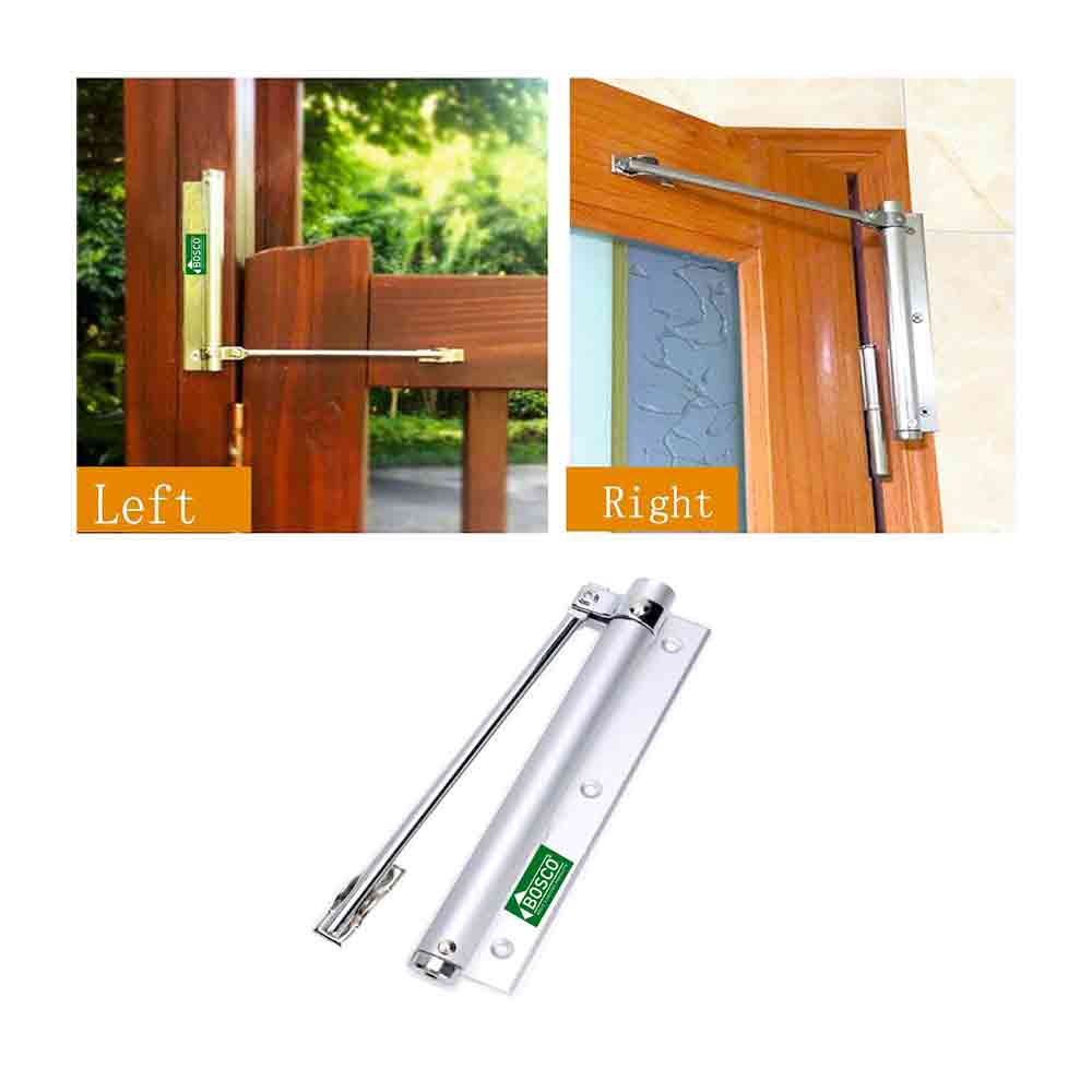 Stainless Steel Spring Door Closers for Light Weight Door, Residential/Commercial Purpose with Fitting Set (Color Silver) (Spring Door Closer_1 Pc)