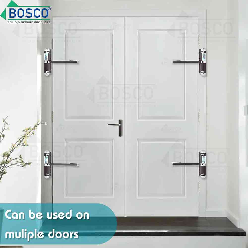 Iron Body Hydraulic Door Closer – Double Speed Self-Closing Capsule Design, Adjustable Latch & Closing Speed, for Home, Office, Hotel, PVC & Wooden Doors (Light Duty – 6 Inch, Grey)