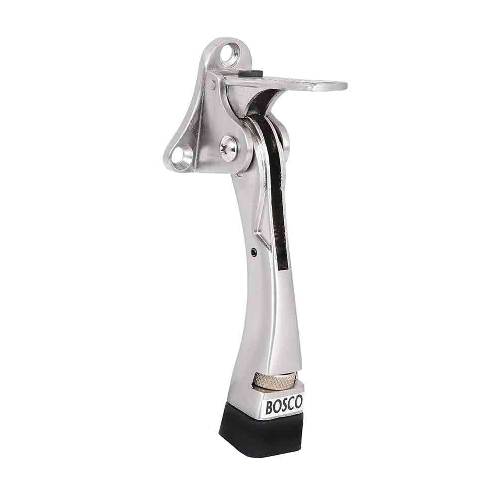 5-Inch Sturdy Aluminium Door Stopper – Heavy-Duty Door Buffer with High Tension Spring, Core Ball Mechanism & Soft Rubber Tip | Rust-Proof, Wall-Protecting Stopper for Home & Office