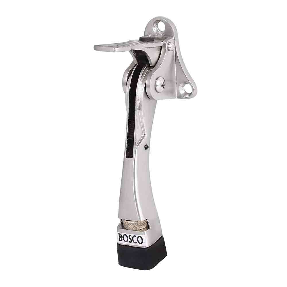 5-Inch Sturdy Aluminium Door Stopper – Heavy-Duty Door Buffer with High Tension Spring, Core Ball Mechanism & Soft Rubber Tip | Rust-Proof, Wall-Protecting Stopper for Home & Office