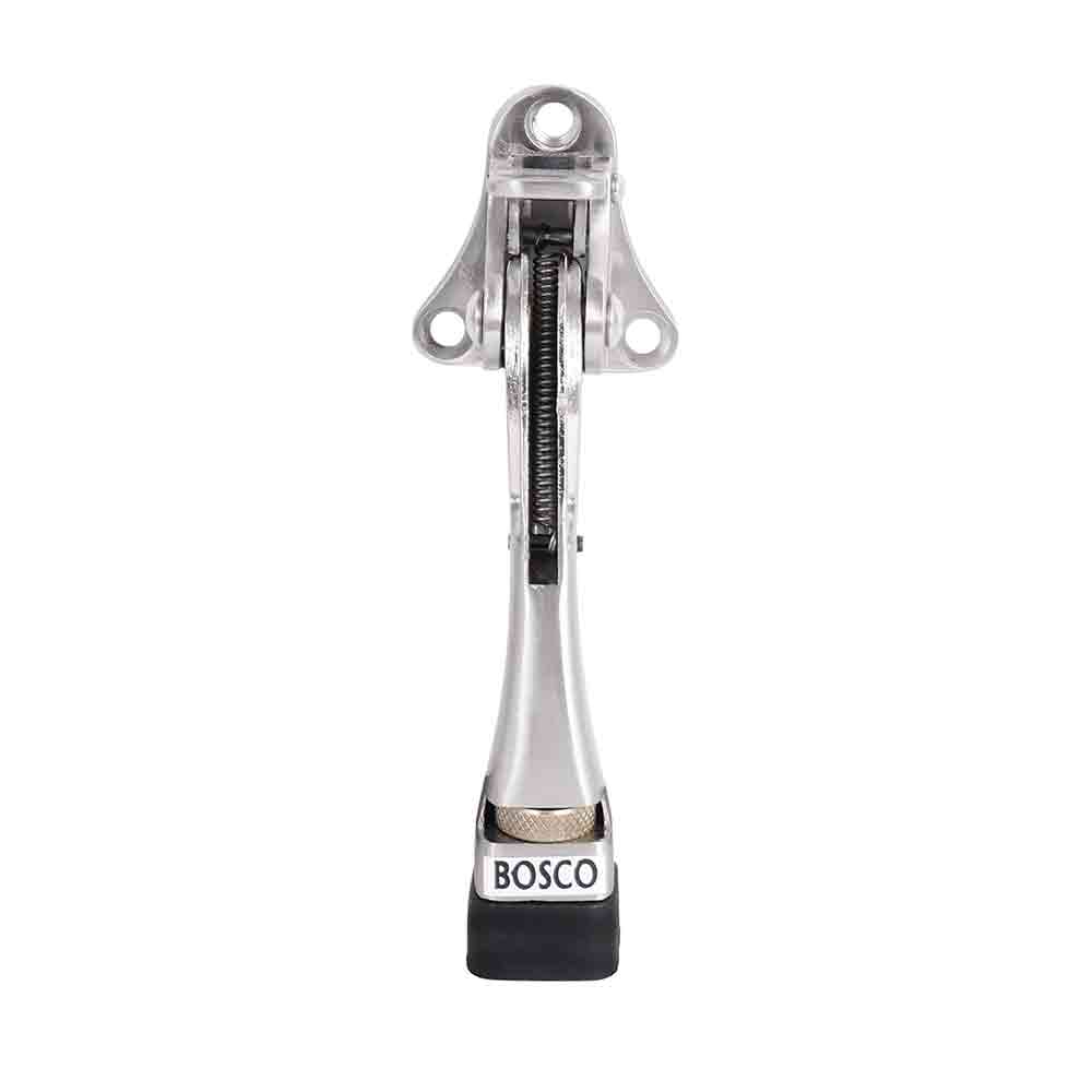 5-Inch Sturdy Aluminium Door Stopper – Heavy-Duty Door Buffer with High Tension Spring, Core Ball Mechanism & Soft Rubber Tip | Rust-Proof, Wall-Protecting Stopper for Home & Office