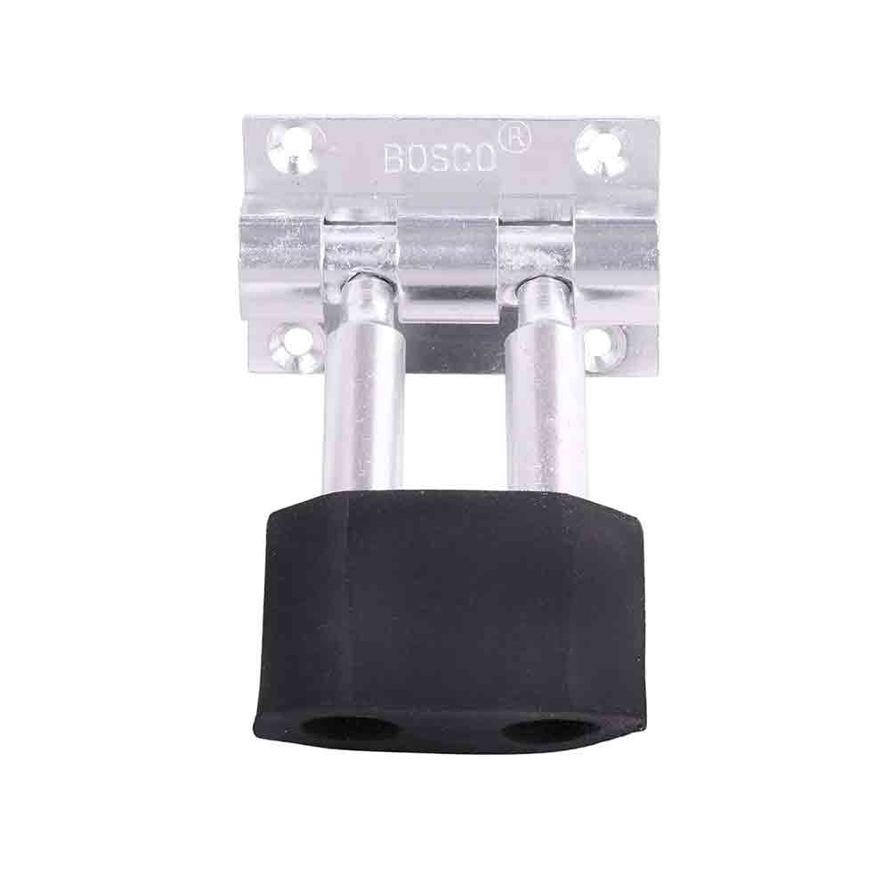 Aluminium Door Stopper with Rubber Tip & Screw Heavy Duty Door Holder for Home, Office & Bathroom Non-Slip Door Stop for Wooden, Tile, Carpet & Laminated Floors Wall Protector & Noise Reducer