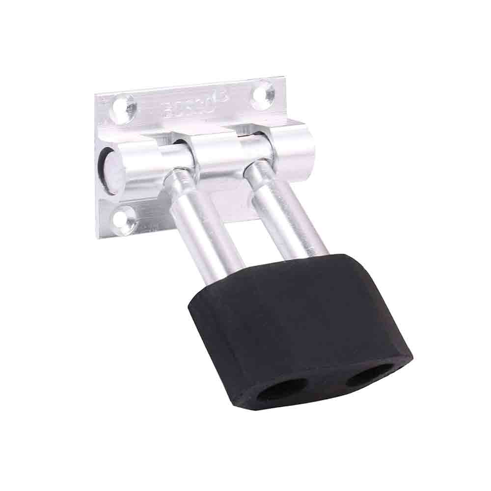 Aluminium Door Stopper with Rubber Tip & Screw Heavy Duty Door Holder for Home, Office & Bathroom Non-Slip Door Stop for Wooden, Tile, Carpet & Laminated Floors Wall Protector & Noise Reducer