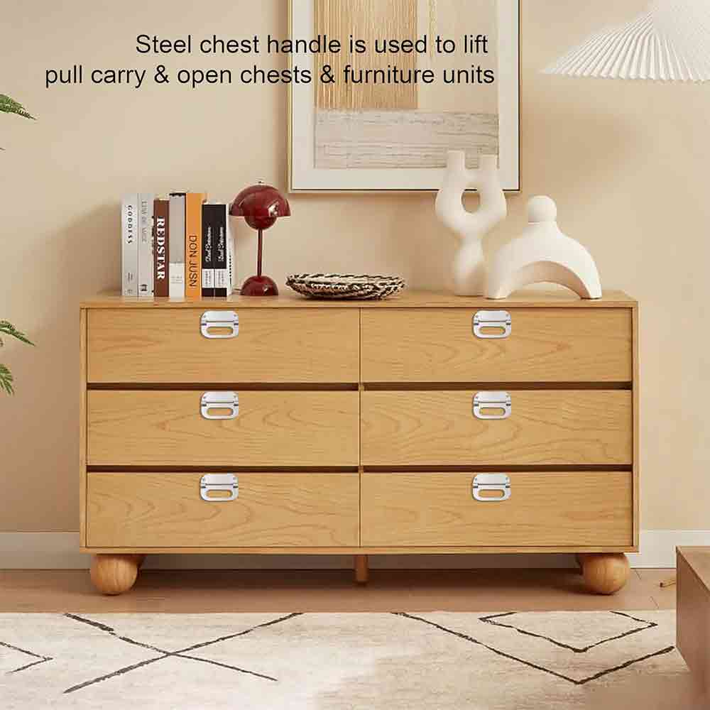 Stainless Steel Furniture Drawer Chest Pull Handle Kadi and Bed Storage Box Chest Pull Handles Kadi (Pack of 2)