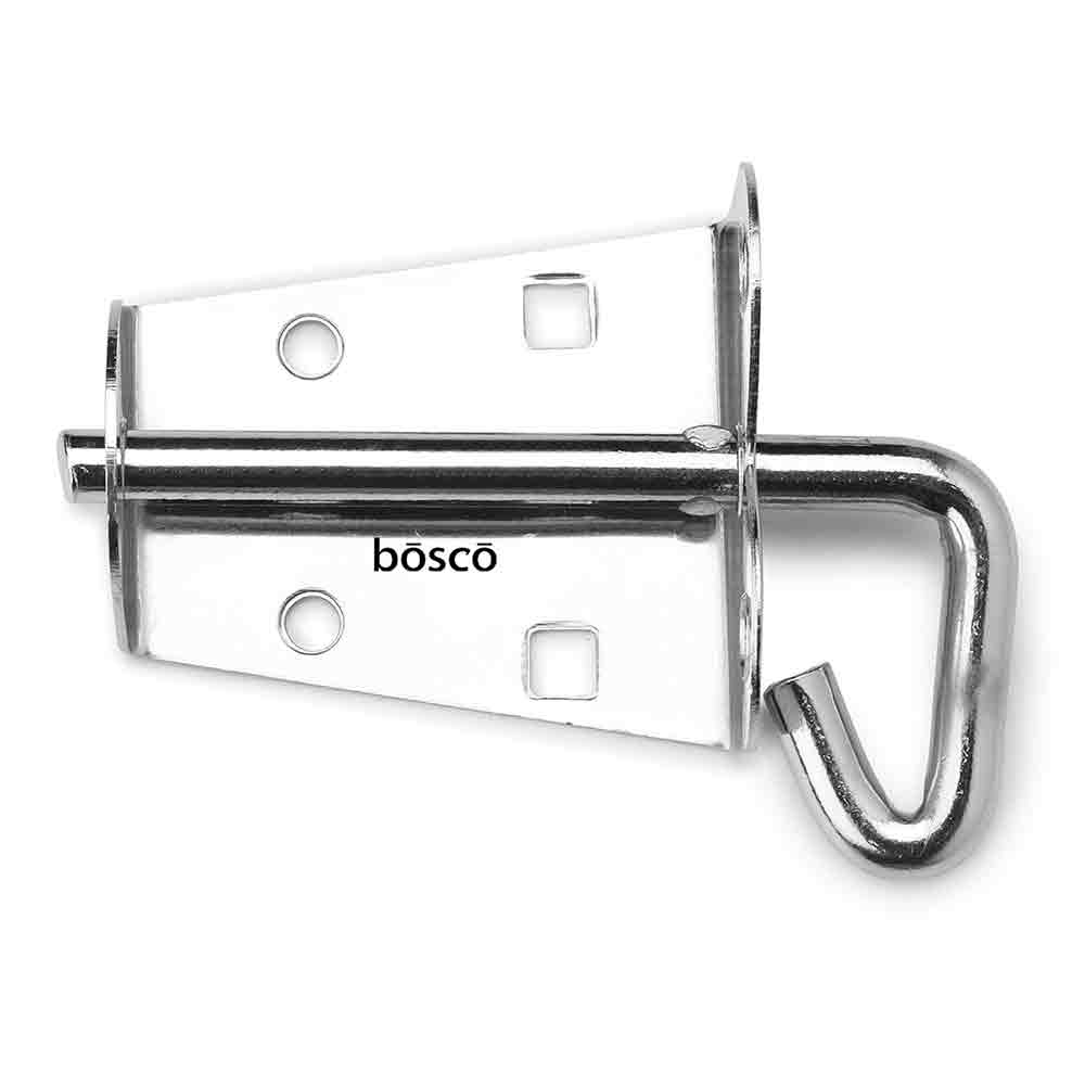 Locking Bolt Set of 2 | Heavy Duty Tower Bolt Latch Lock for Door, Window, Bathroom, Kitchen, Home & Office | MS Chrome Finish | Easy to Install | Premium Door Fittings