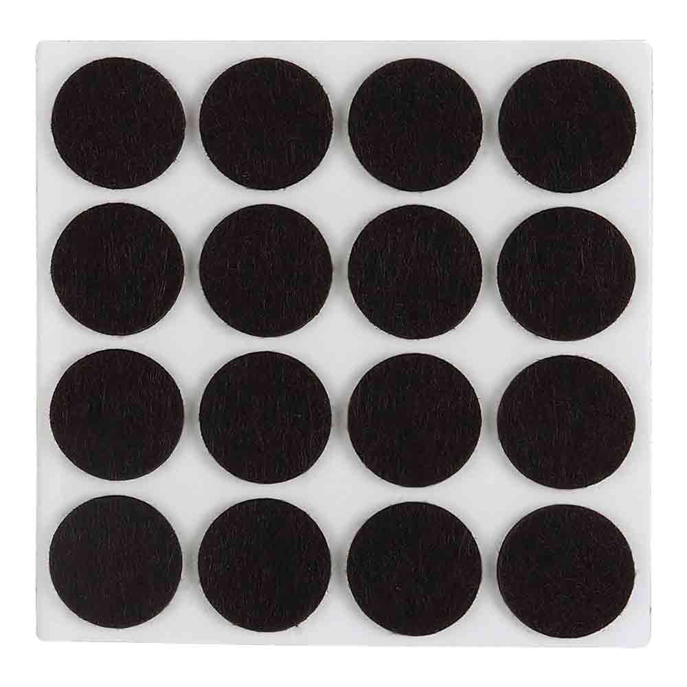 Self-Adhesive Furniture Felt Pads – 32 pcs Pcs Round 25mm Brown | Chair Leg Floor Protectors | Anti-Skid, Anti-Scratch, Noise Reduction Pads for Sofa, Table, Bed