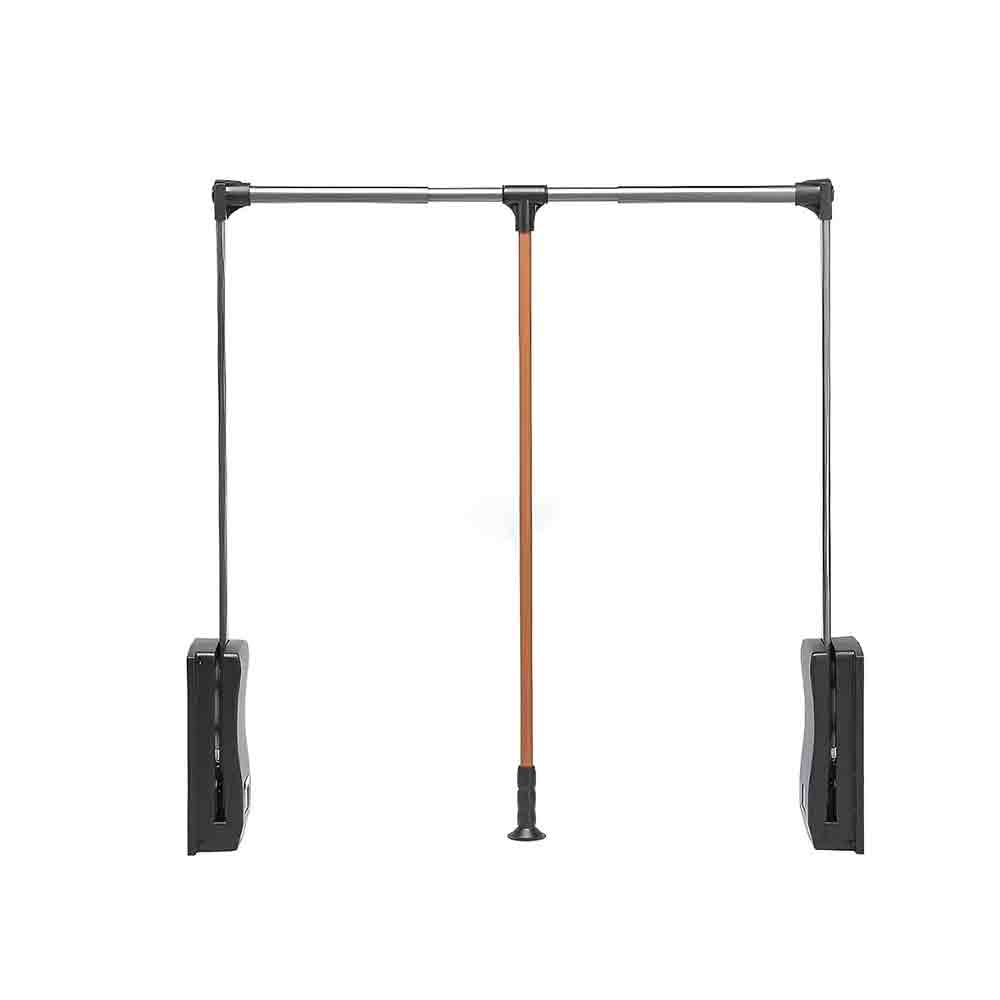 Soft Close Pull Down Closet Rods, Adjustable Wardrobe Rail Lift Collapsible Closet Rod Aluminium Retractable Wardrobe Hanger Clothing Rail Closet Lift Organizer Storage Lift for Wardrobe Bedroom