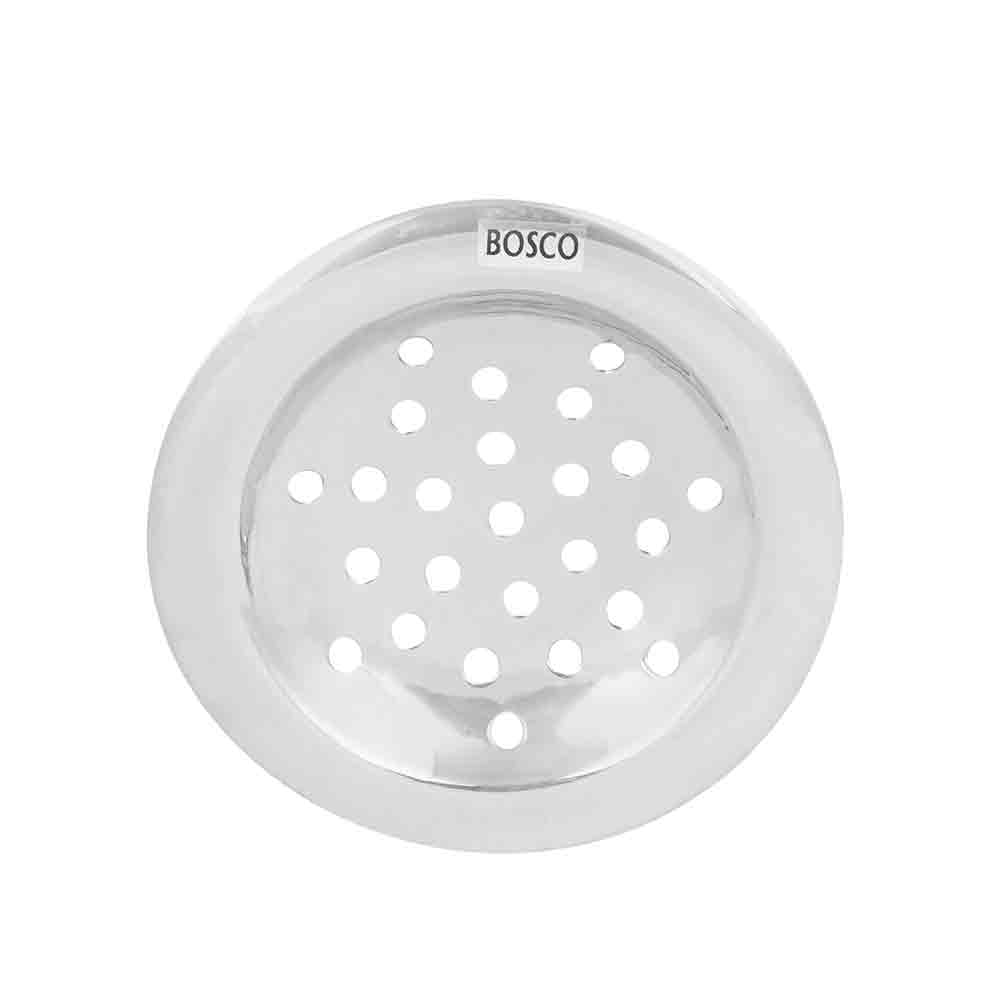Bidding Jali - 4 Inch Round Stainless Steel Bathroom Floor Drain | Anti-Clog Silver Drain Cover for Bathroom, Kitchen, Balcony & Shower Area | Rust-Resistant, Durable Design
