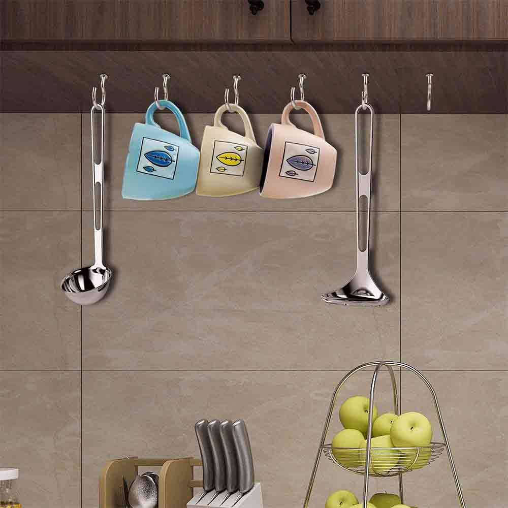 2 inch Steel Cup Ceiling Hooks Holder - Pack of 10 Pcs, Heavy Duty J Hook.