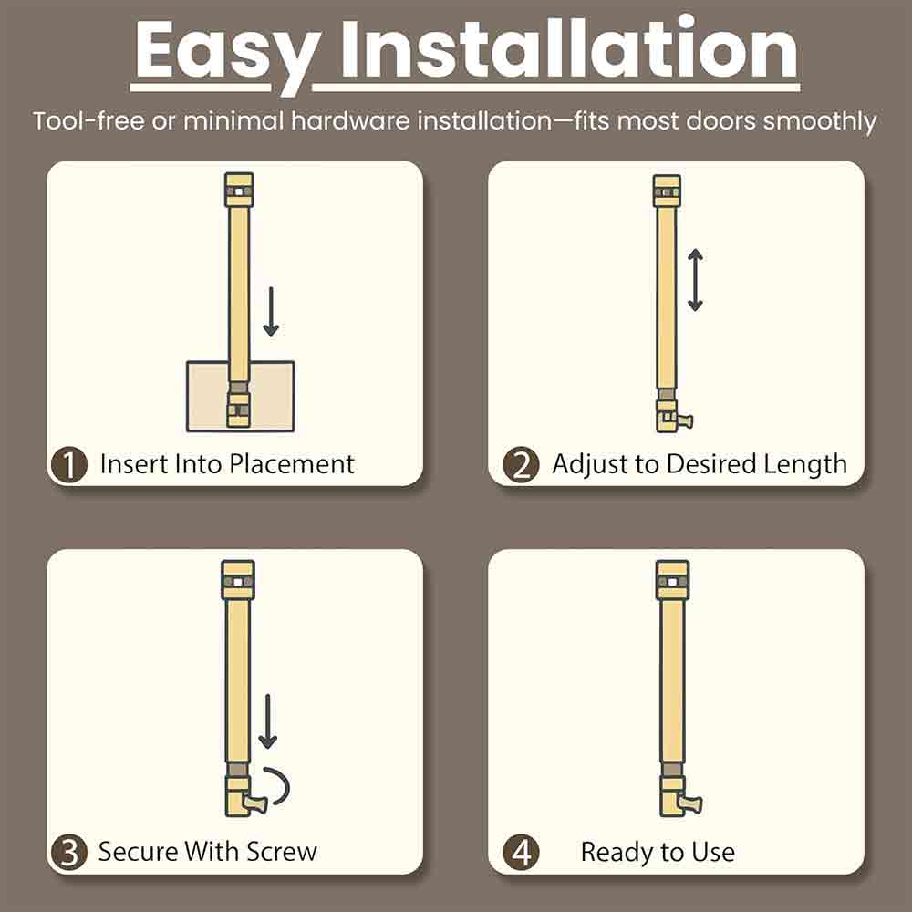 4-Inch Antique Canning Style Tower Bolt | Aluminium Body with Stainless Steel Rod | Rust-Resistant Door & Window Tower Bolt with Screws | Heavy Duty Door Fitting (Antique Finish)
