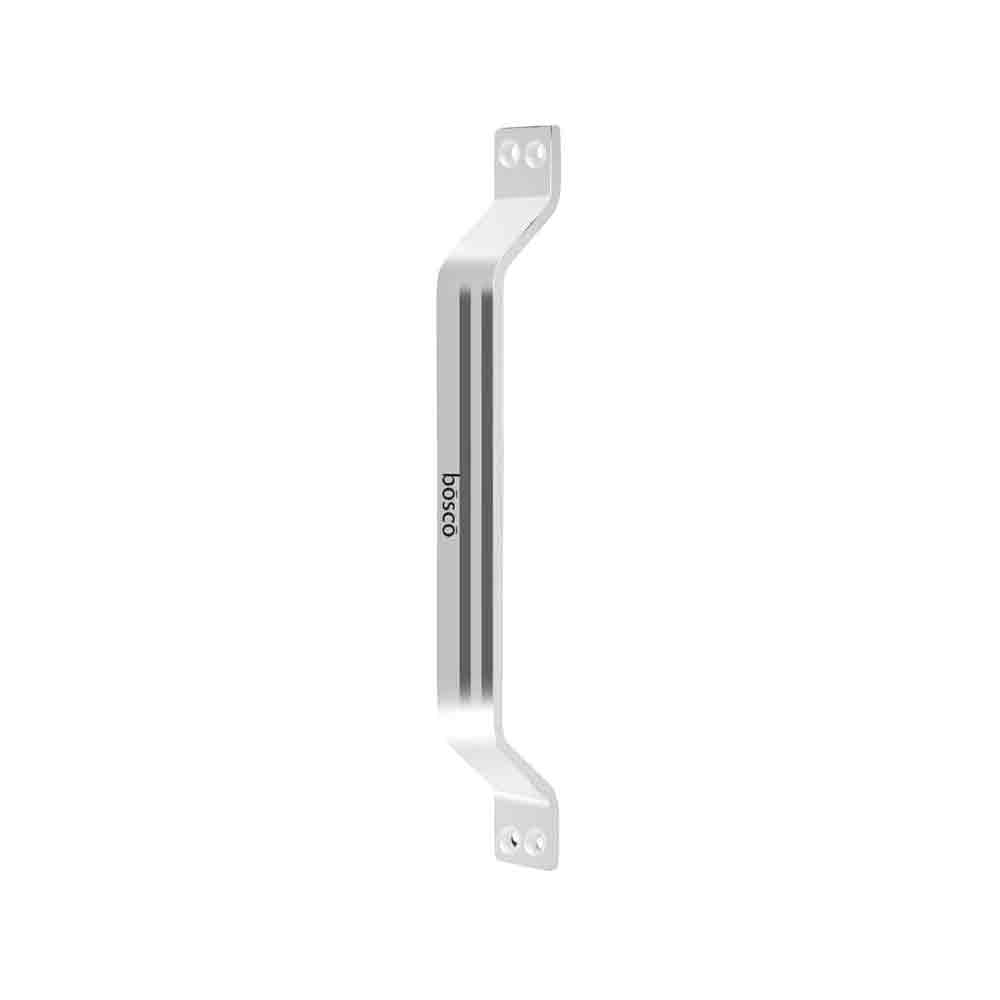 8 Inch Stainless Steel Silver Satin Finish Two Hole Front Screw Door Pull Handle for Home Main Door, Home Bed Room Door and Bathroom Door