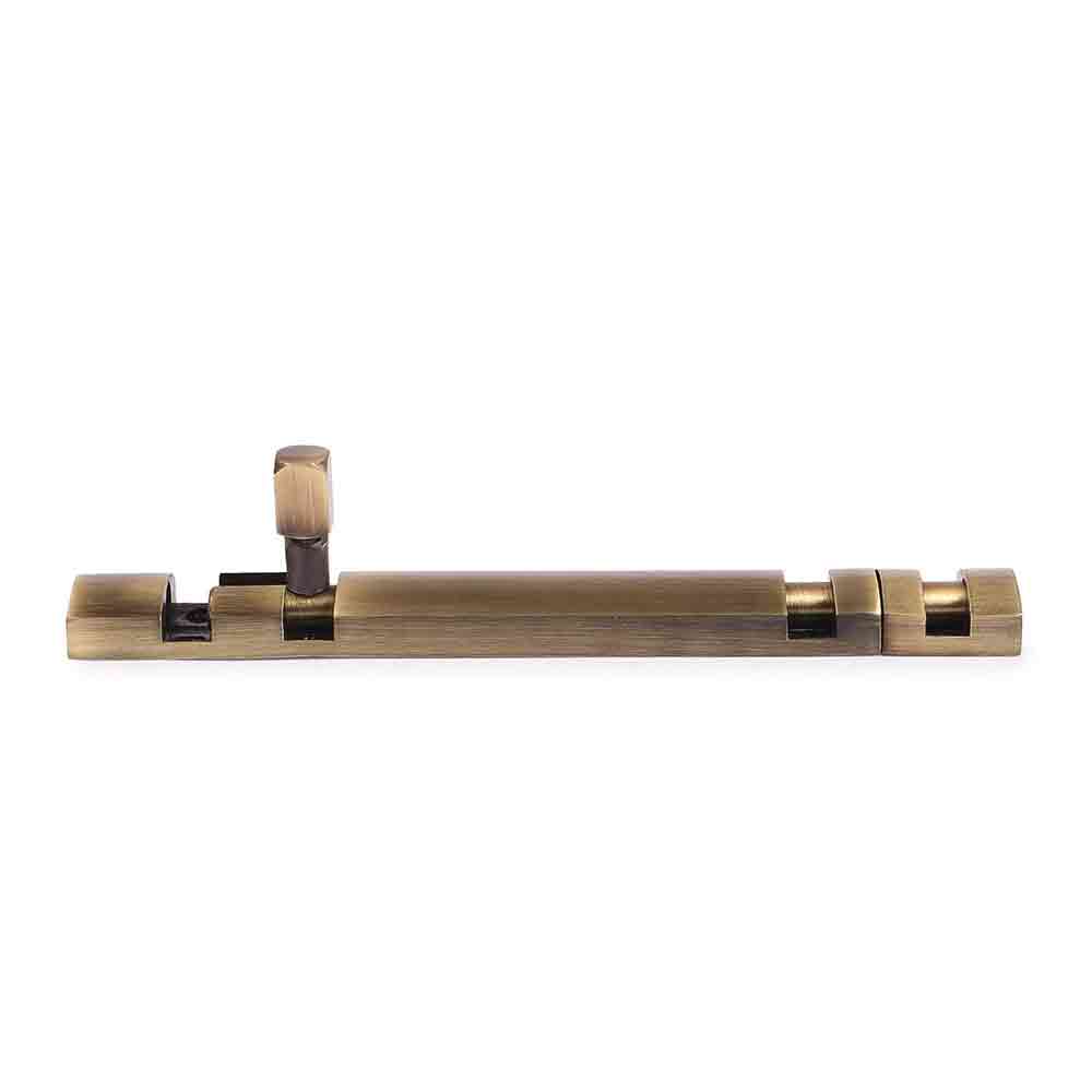 Antique Canning Tower Bolt 6 Inch – Premium Aluminium Door & Window Lock with Steel Rod | Rustproof, Heavy Duty Tower Bolt for Home Security & Door Fittings – 1 Pc (Antique Finish)