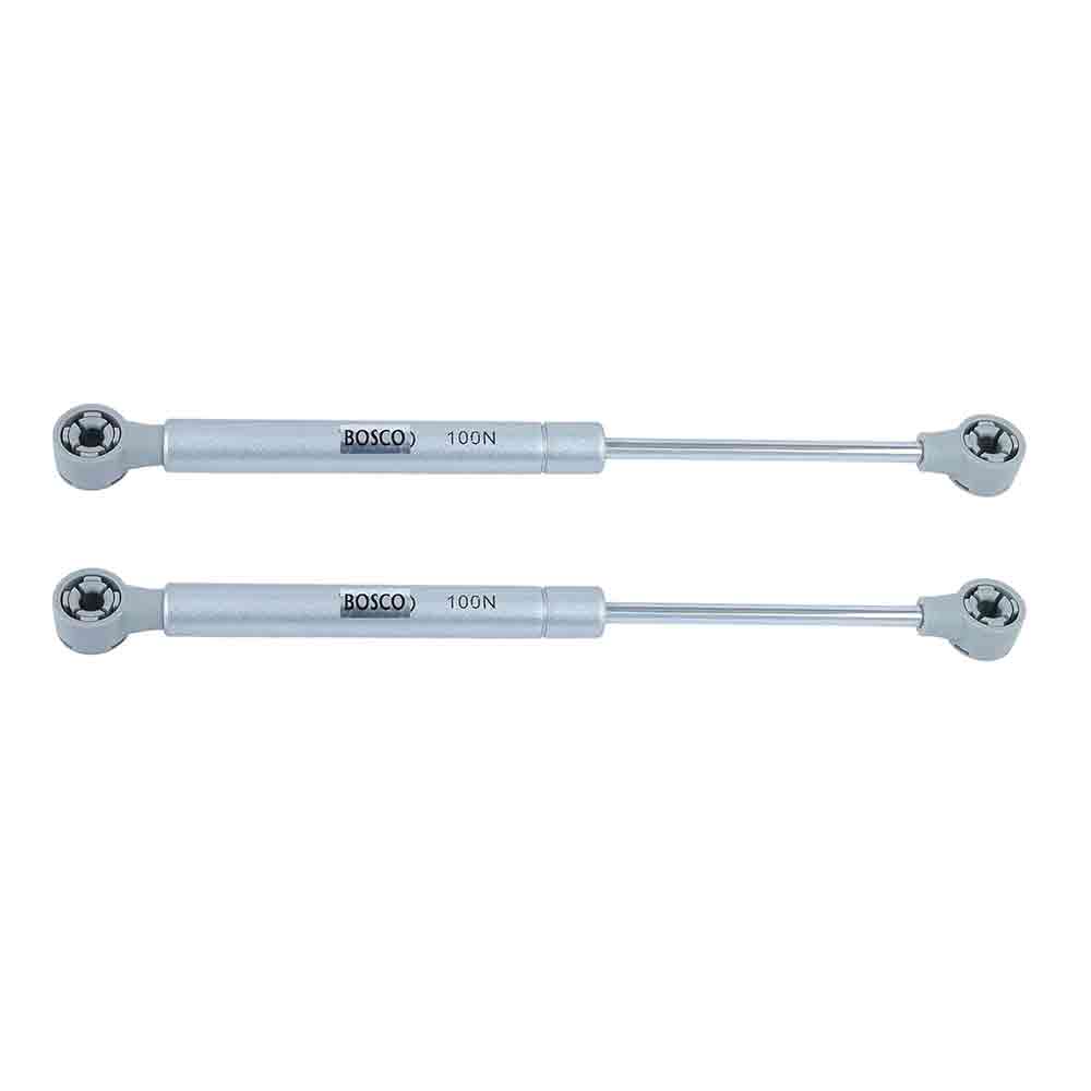 100 N Hydraulics Gas Spring Stay STRUT Pneumatic Lift Support Cabinet Hinges Support, Capacity 10 KGS (Pack of 2 PCS) Size 10 inches,Material:Iron, Color:Silver