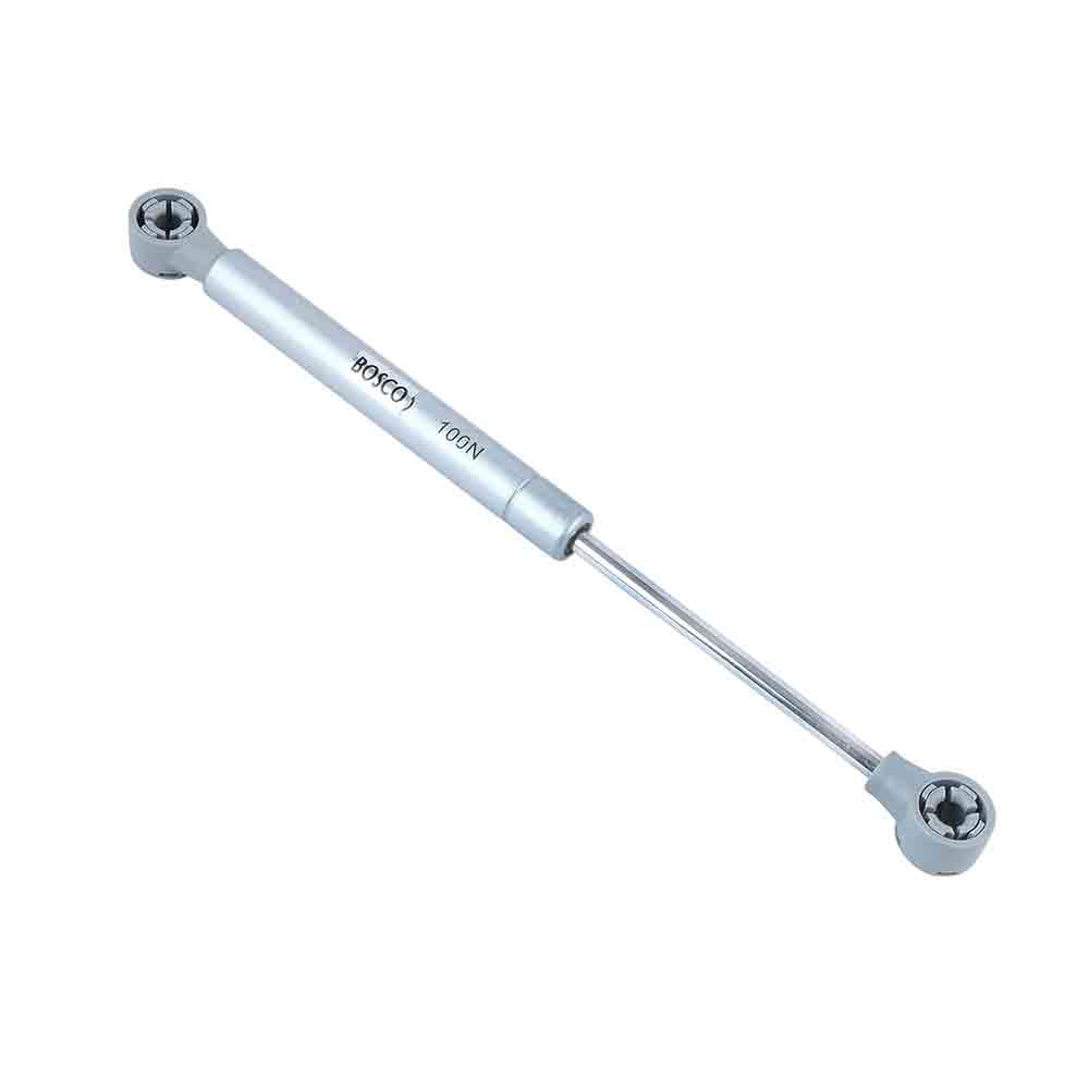 100 N Hydraulics Gas Spring Stay STRUT Pneumatic Lift Support Cabinet Hinges Support, Capacity 10 KGS (Pack of 2 PCS) Size 10 inches,Material:Iron, Color:Silver