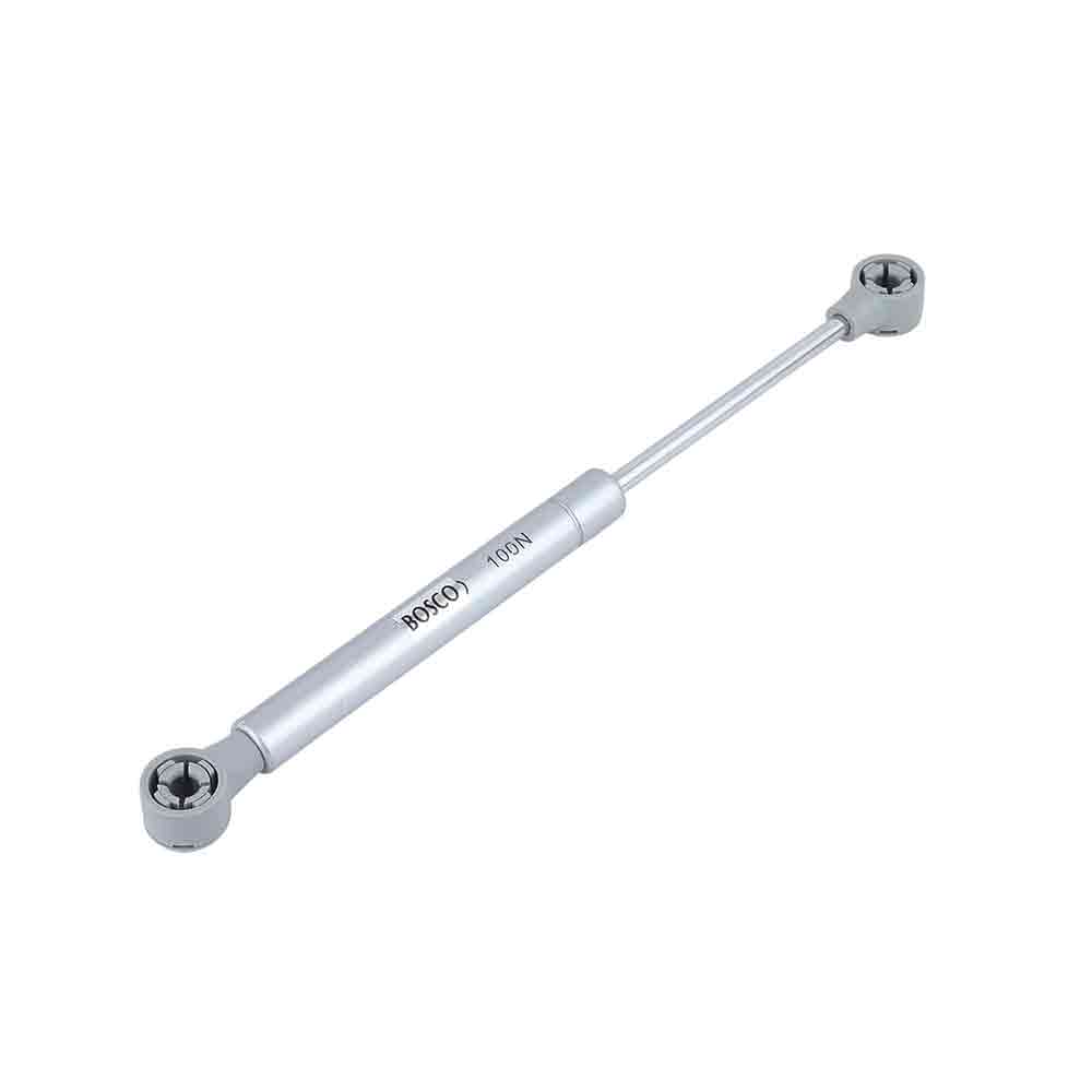 100 N Hydraulics Gas Spring Stay STRUT Pneumatic Lift Support Cabinet Hinges Support, Capacity 10 KGS (Pack of 2 PCS) Size 10 inches,Material:Iron, Color:Silver