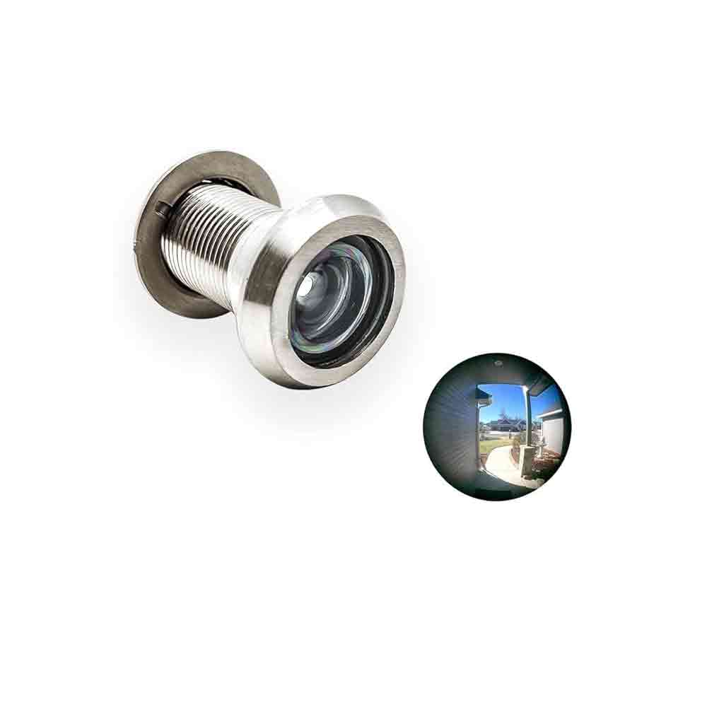 Brass,Glass 180 Degrees,Door Viewer Security,Peek Peep Hole for Front Door Home Office for Privacy/Security. (Color: Silver)