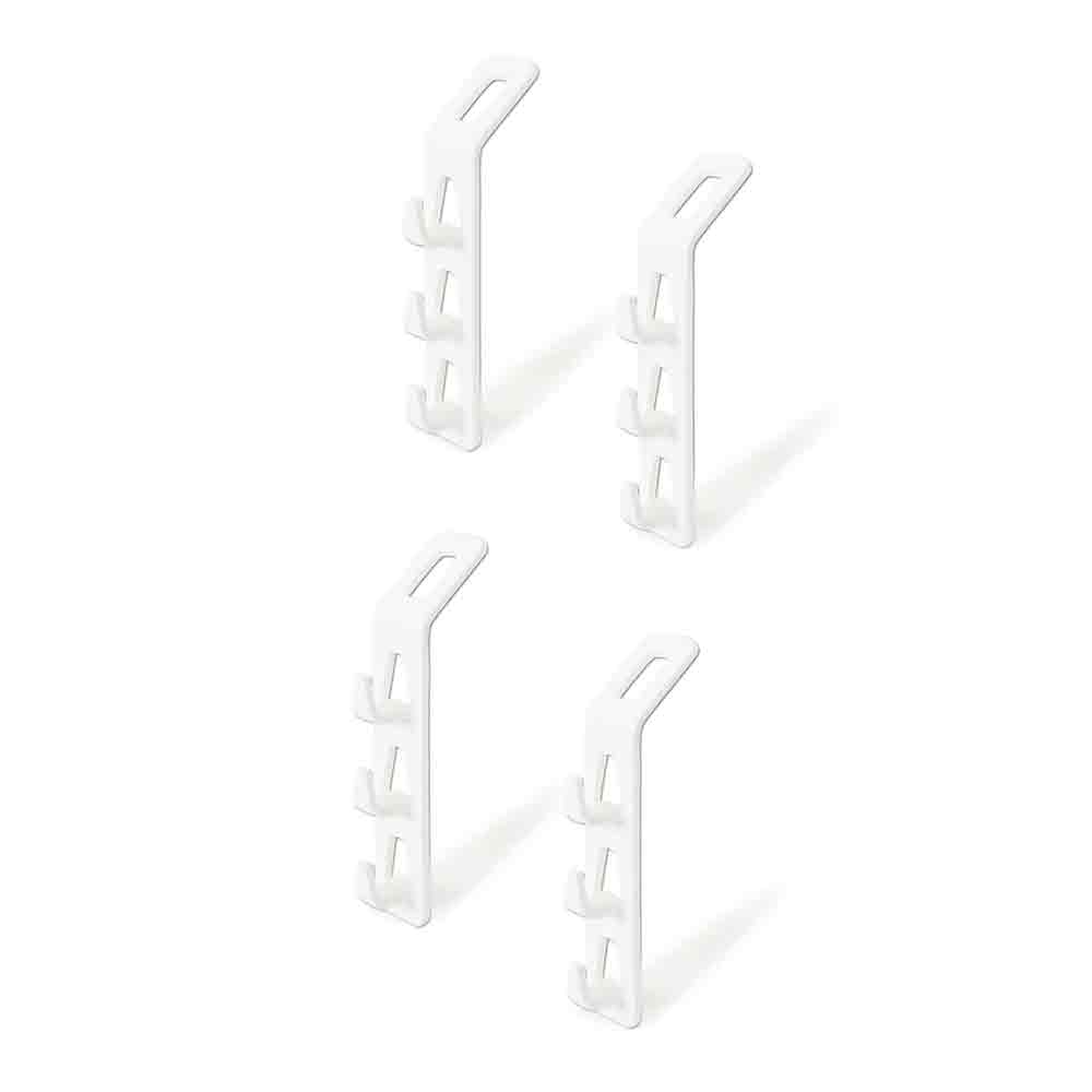 Clothes Hanger Connector Hooks Kit – Space Saving Multi-Layer Wall Closet Organizer for Hanging Clothes, Bags, Belts & Accessories – Cascading Metal & Wood Hanger Hooks for Wardrobes