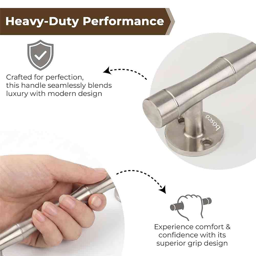 Door Handle|Stainless Steel Main Door Handle|8 Inch Pull-Push Handle (Colour:SS Finish)