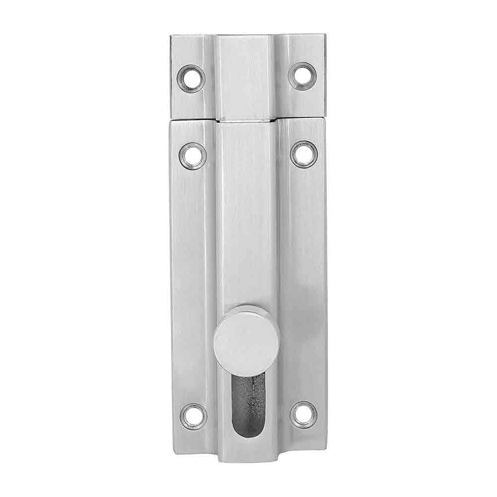 Heavy-Duty Stainless Steel Door Security Latch Lock – 4 Inch Tower Bolt with Smooth Silver Finish for Bathroom, Kitchen, Bedroom, Balcony & Office – Rustproof, Durable, Easy to Install – 1 Pc