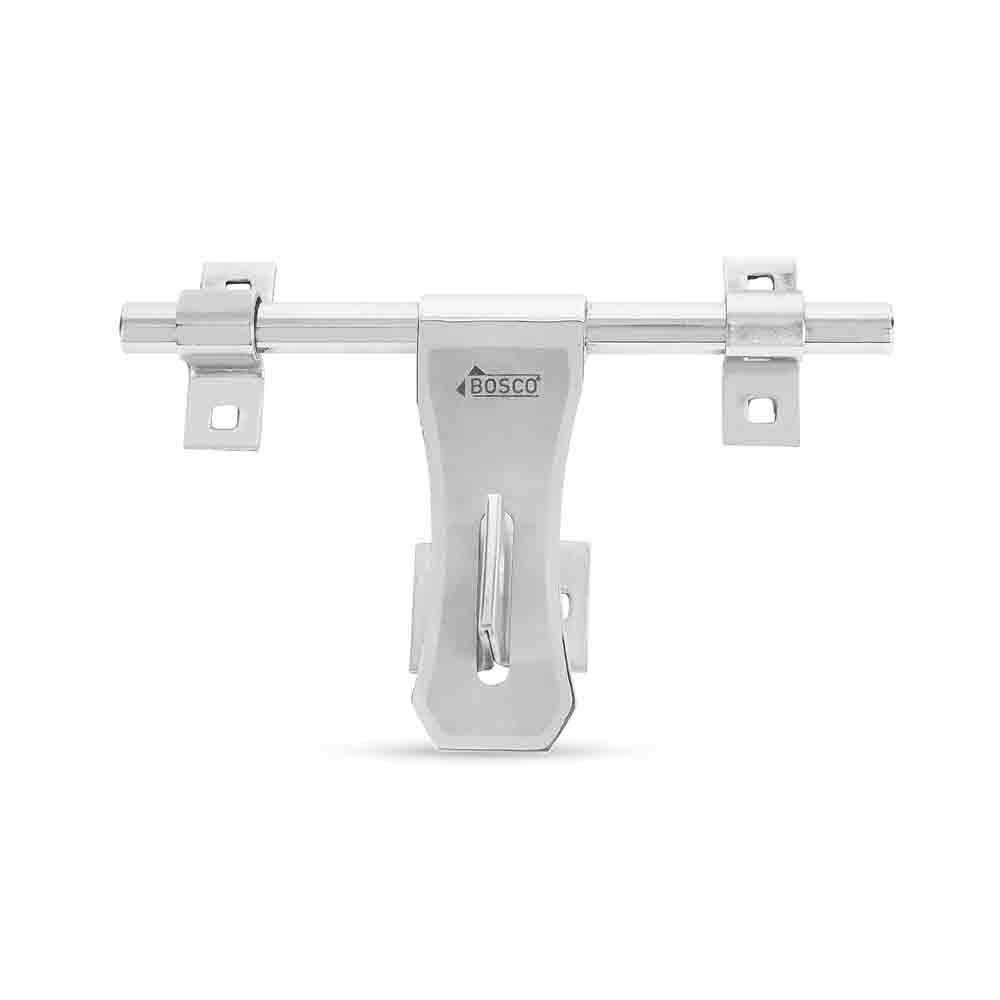 Heavy-Duty Steel Aldrop Jazz Steel Bolt for Door Lock | Silver Finish | Durable Door Latch for Main Door, Gate, Wooden or Metal Doors | Corrosion-Resistant (14mm Dia, 10 inches Length)