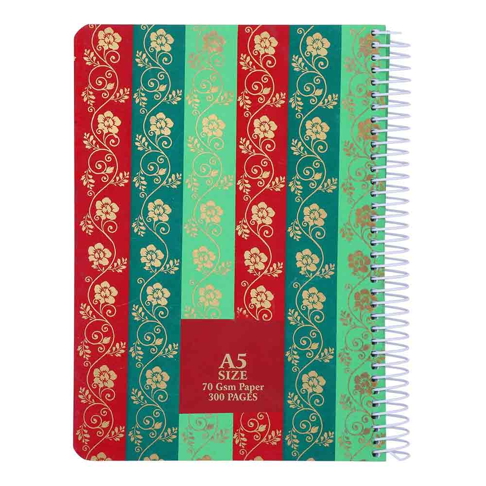 Madhubani Design A4 Notebook for Personal Use | Artistic Printed Cover | Ruled Pages | Multipurpose Writing Journal