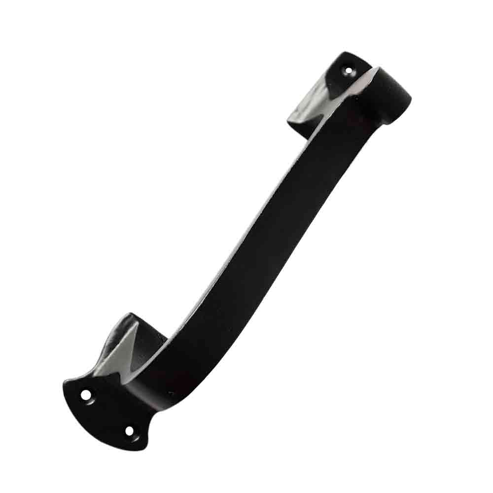 Main Door Pull Handle – 7.5 Inch Black Iron Handle for Main Door, Office, Home, Cabinet, Wardrobe – Black Satin Finish – Left & Right Compatible – Heavy Duty Cast Iron Handle (Set of 1)