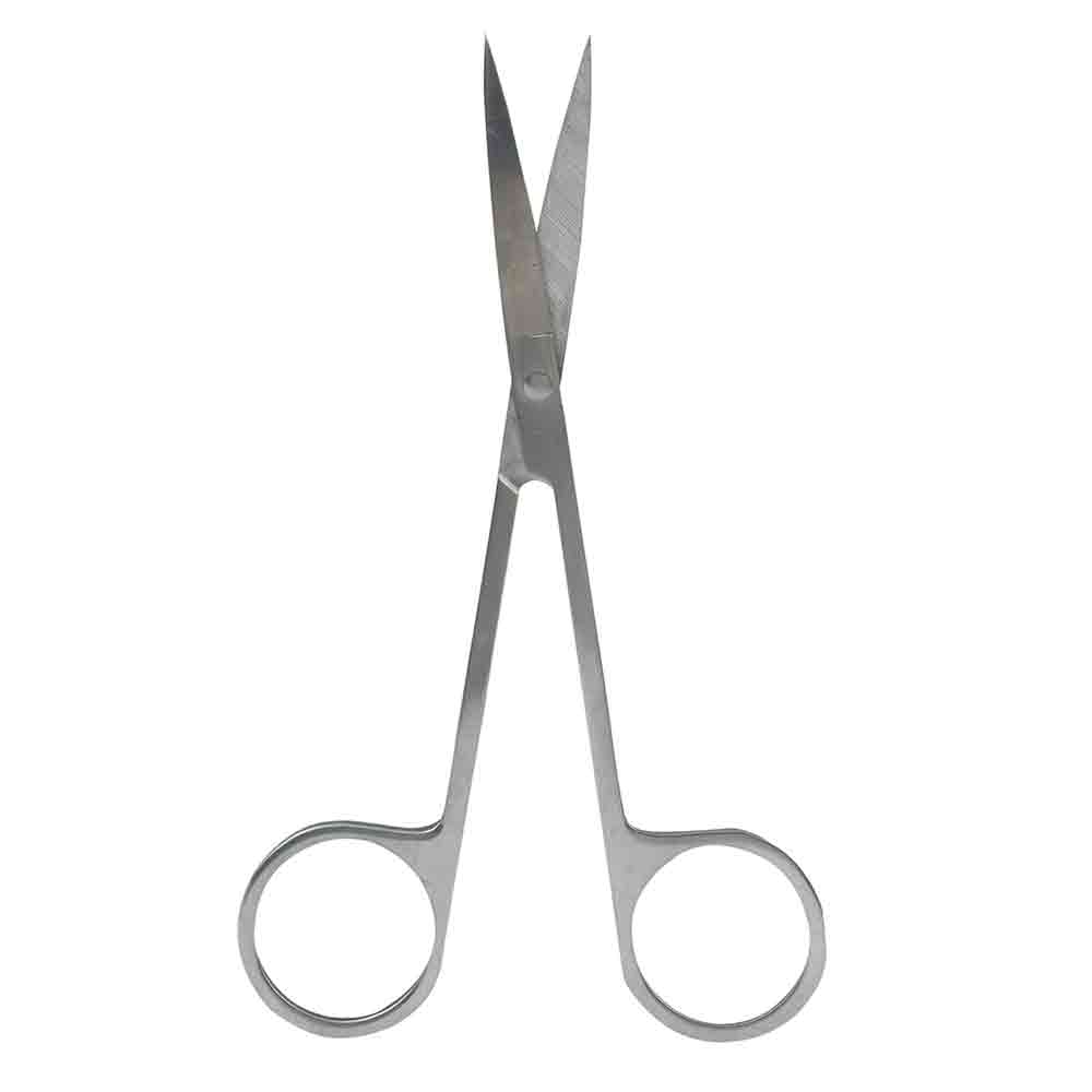 Small Manicure All Purpose Silver Scissor for Fingernails, Moustache, Beard, Eyebrow and Toenails, Stainless Steel for Men and Women