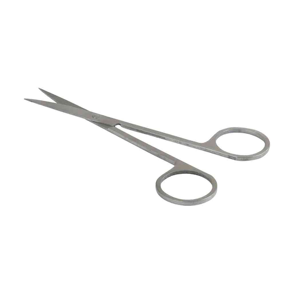 Small Manicure All Purpose Silver Scissor for Fingernails, Moustache, Beard, Eyebrow and Toenails, Stainless Steel for Men and Women